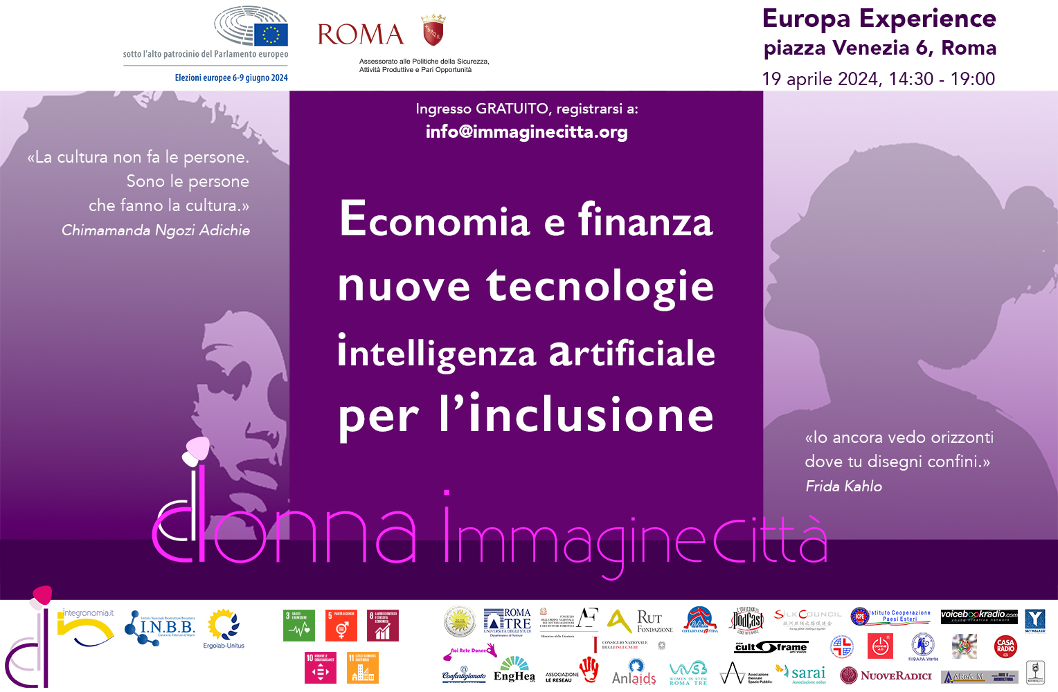 logo del convegno Economia e finanza, nuove tecnologie e intelligenza artificiale per l’inclusione