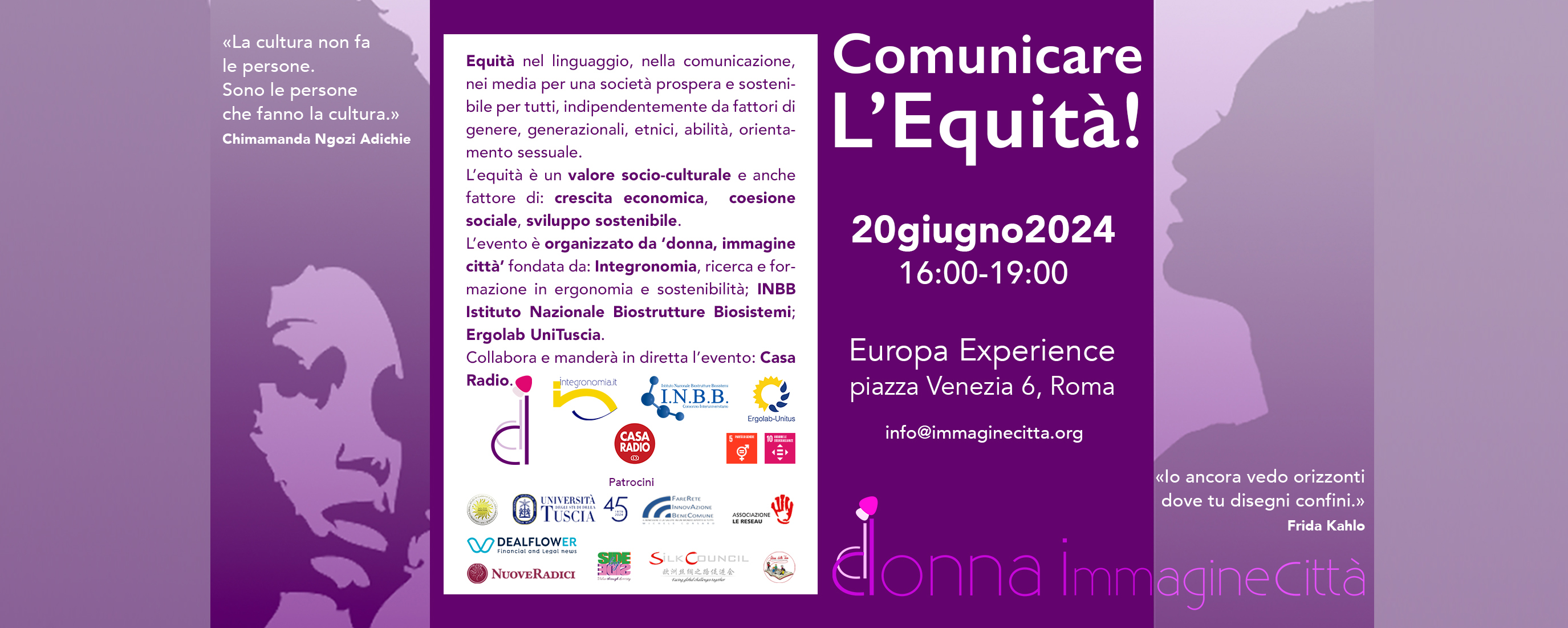 logo del convegno Comunicare l'Equità